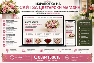 Изработка на сайт за цветарски магазин