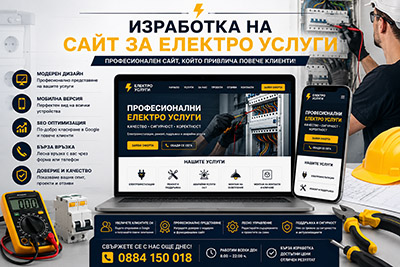 Изработка на сайт за електро услуги
