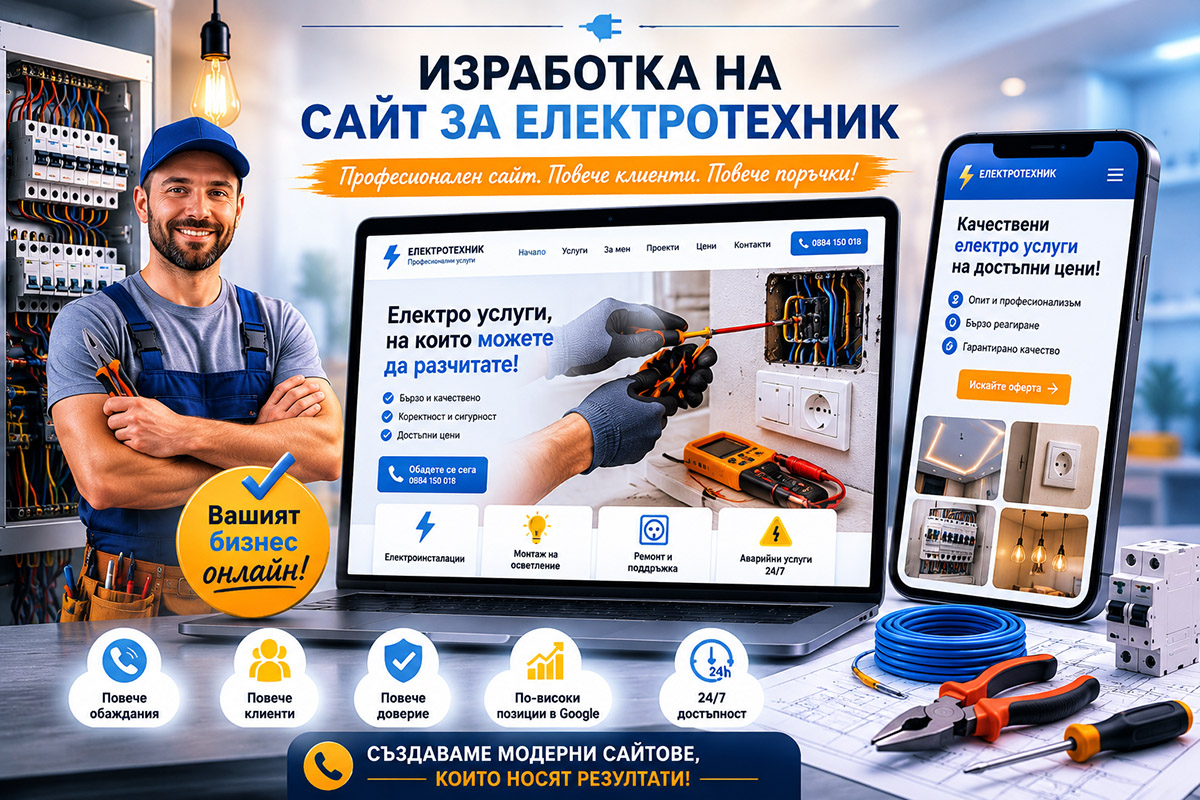 Изработка на сайт за електротехник