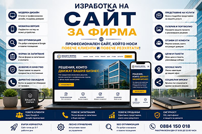 Изработка на сайт за фирма