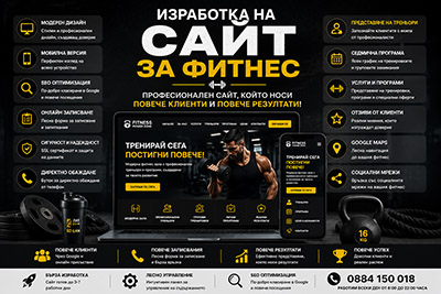 Изработка на сайт за фитнес