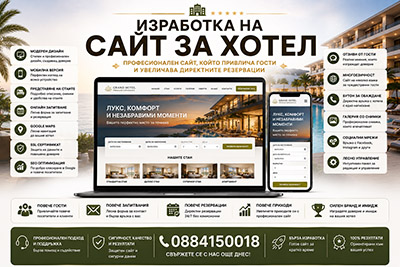 Изработка на сайт за хотел