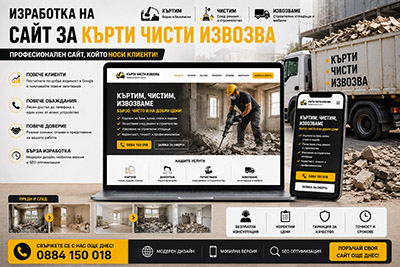 Изработка на сайт за кърти чисти извозва
