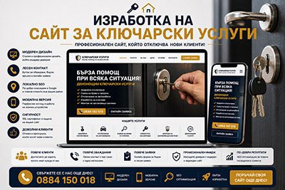 Изработка на сайт за ключарски услуги