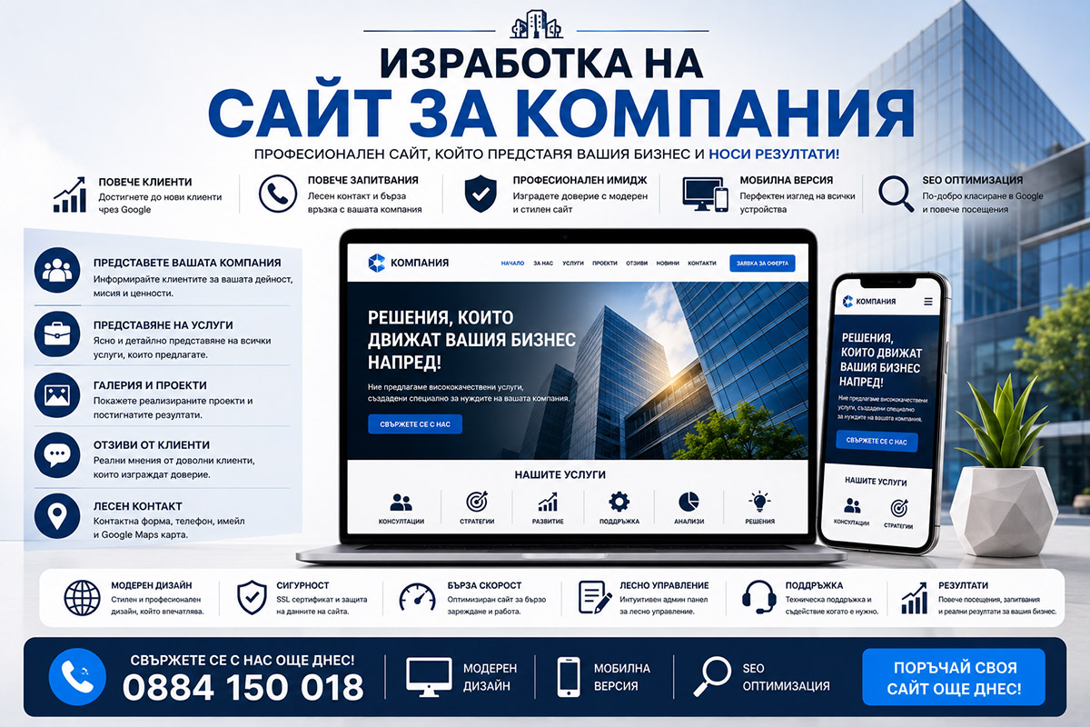 Изработка на сайт за компания