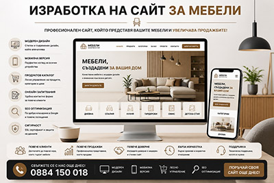 Изработка на сайт за мебели