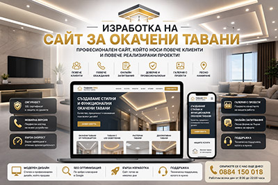 Изработка на сайт за окачени тавани
