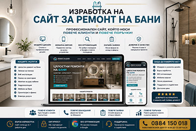 Изработка на сайт за ремонт на бани