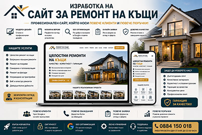 Изработка на сайт за ремонт на къщи