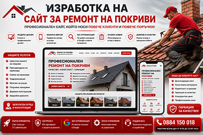Изработка на сайт за ремонт на покриви