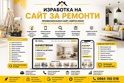 Изработка на сайт за ремонти