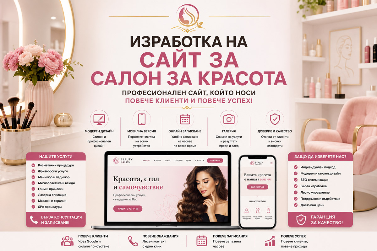 Изработка на сайт за салон за красота