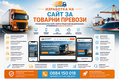 Изработка на сайт за товарни превози