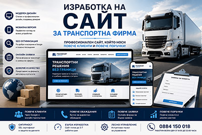 Изработка на сайт за транспортна фирма