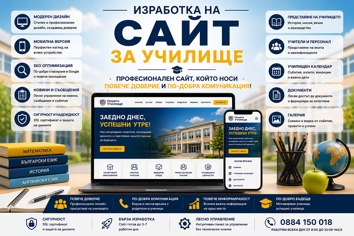Изработка на сайт за училище