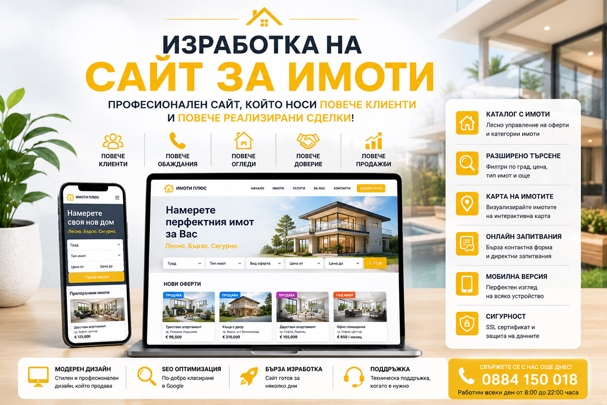 Изработката на сайт за имоти